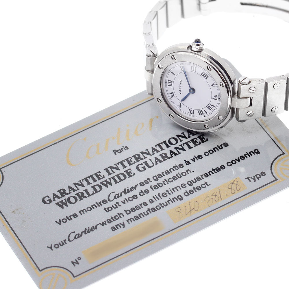 CARTIER Santos Round SM 84038188 white Dial Quartz Ladies Watch_903408