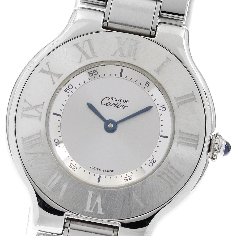 CARTIER Must21 LM W10110T2 Silver Dial Quartz Boy's Watch_903410