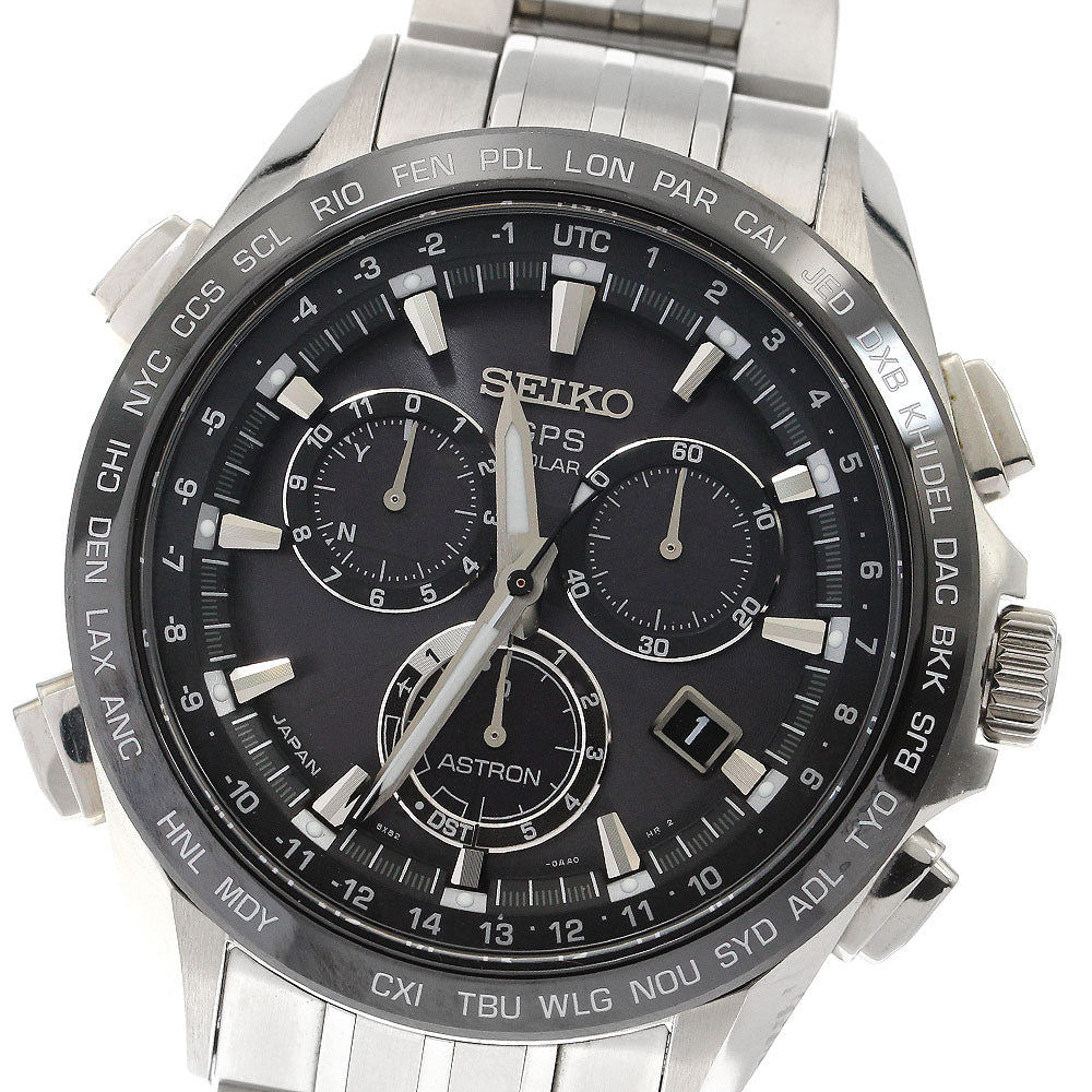 SEIKO Astron SBXB003/8X82-0AB0-1 GPS black Dial Solar Powered Radio Men's_903414