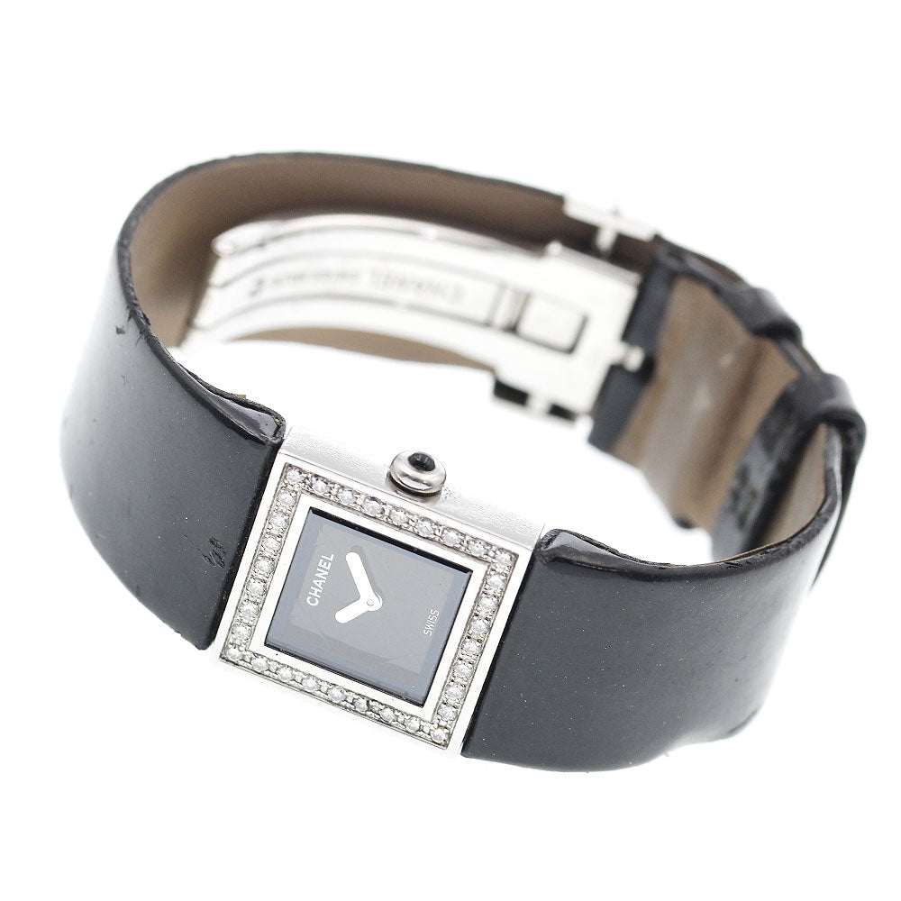 CHANEL Matrasse Diamond Bezel black Dial Quartz Ladies Watch_903465