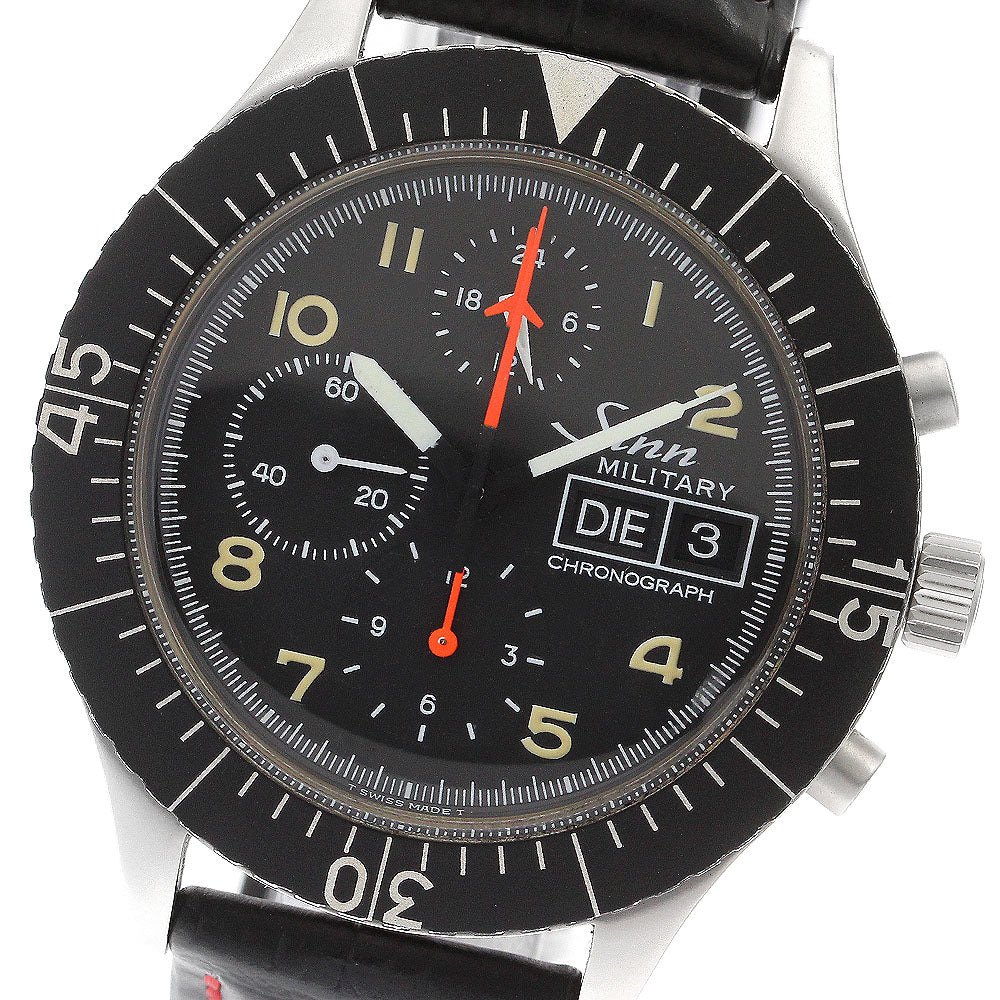 Sinn military pilot 156.B Chronograph day date black Dial Automatic Men's Watch_903537