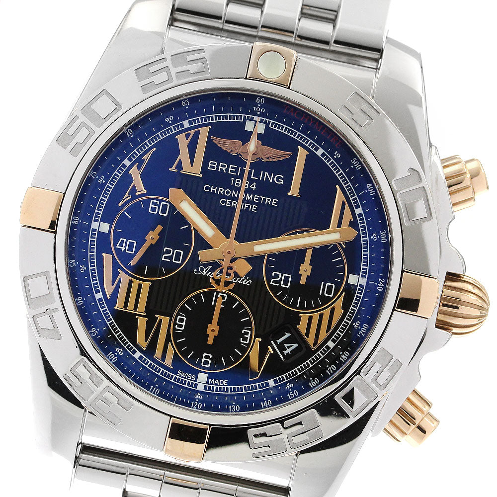 BREITLING Chronomat44 IB0110 Chronograph black Dial Automatic Men's Watch_903570