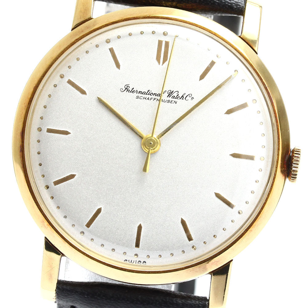 IWC SCHAFFHAUSEN R1205 K18YG Cal.401 Redandial Silver Dial Hand Winding Men's Watch_903590