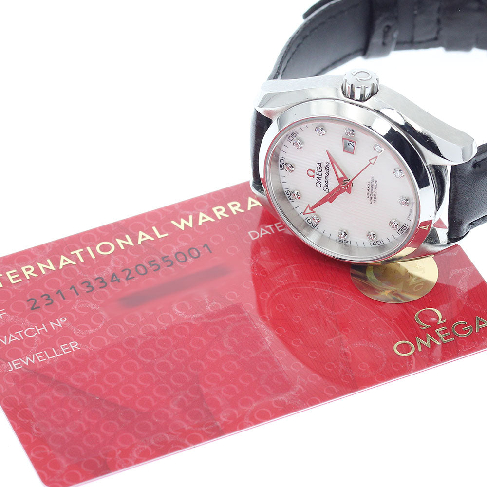 OMEGA Seamaster Aqua Terra 231.13.34.20.55.001 Co-Axial 12P Diamond White shell Dial Automatic Ladies Watch_903667
