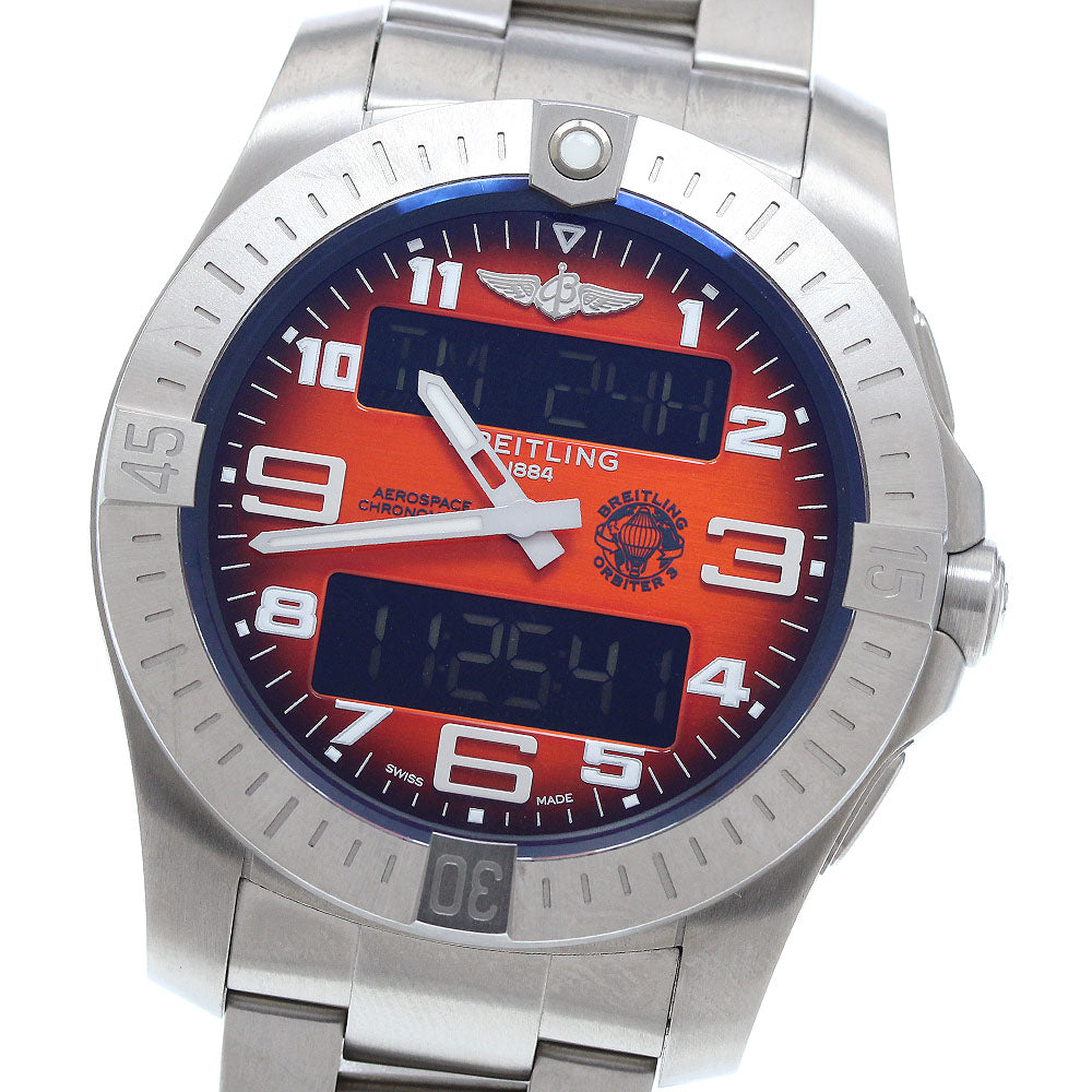 BREITLING Aerospace B70 Orbiter EB7010 Orange Dial Quartz Men's Watch_903701