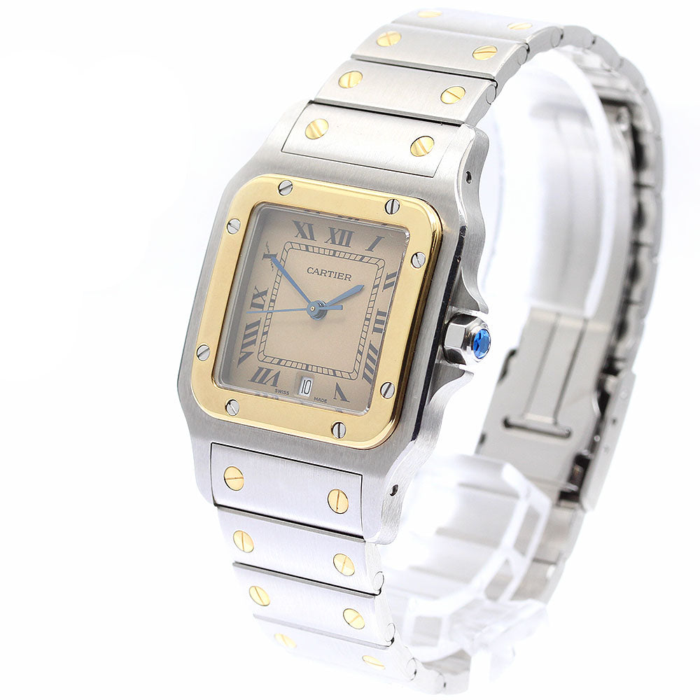 CARTIER Santos GalbeeLM W20011C4 Date beige Dial Quartz Men's Watch_903702