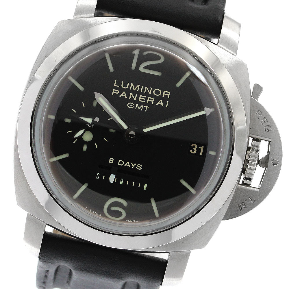 PANERAI Luminor GMT 8 Days PAM00233 black Dial Hand Winding Men's Watch_903706