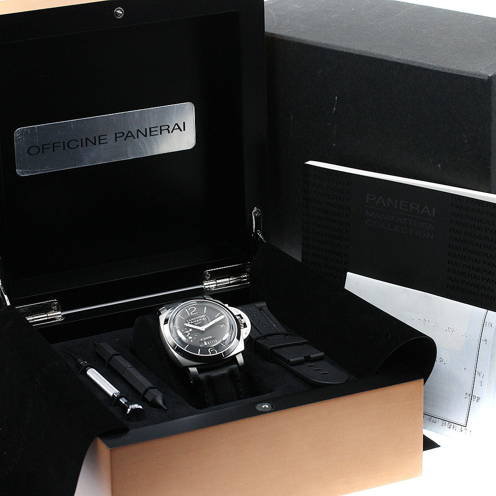 PANERAI Luminor GMT 8 Days PAM00233 black Dial Hand Winding Men's Watch_903706