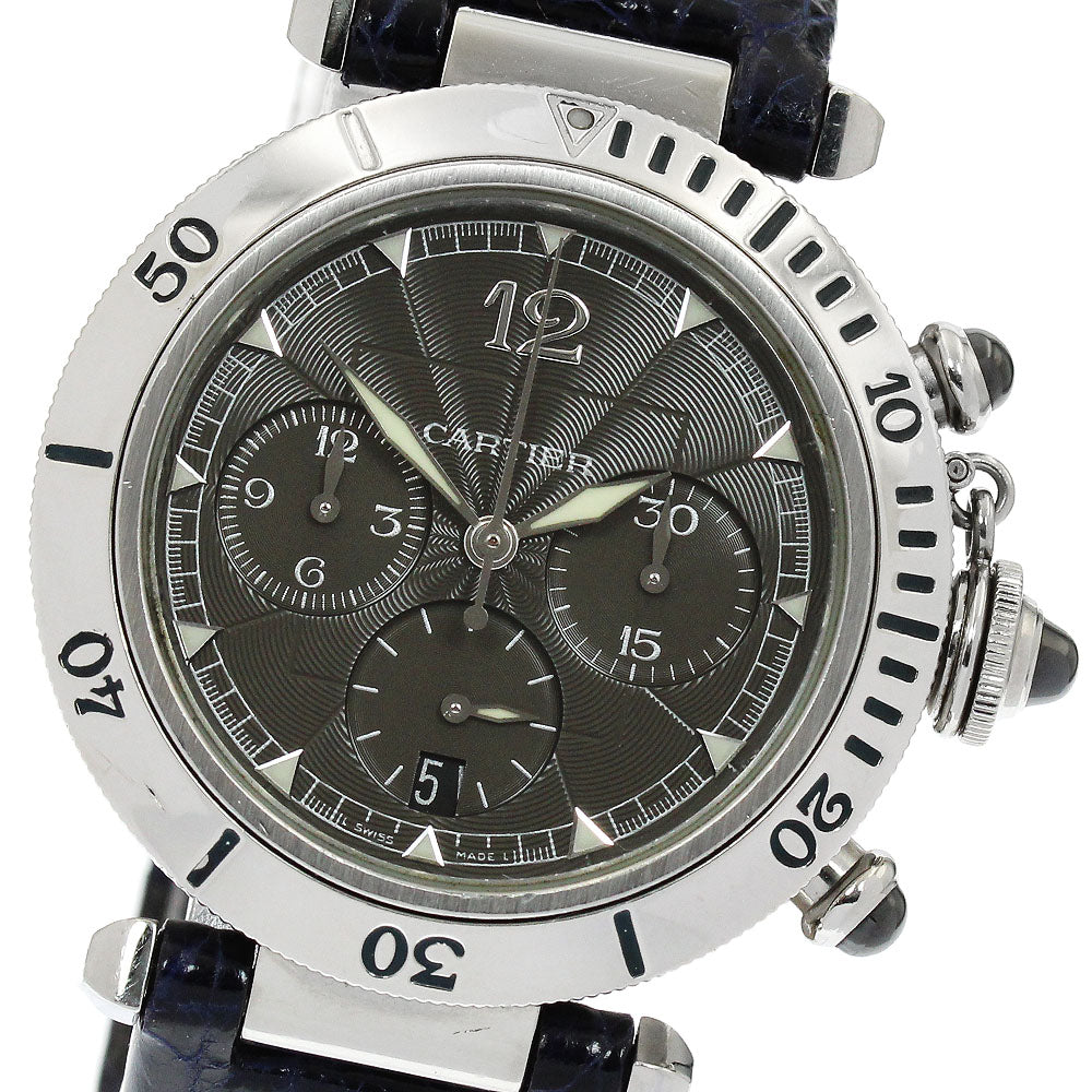 CARTIER Pasha 38 mm W3105155 Chronograph Date gray Dial Automatic Men's Watch_903728