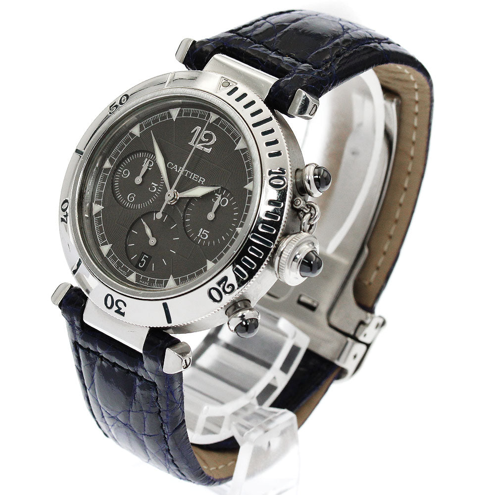 CARTIER Pasha 38 mm W3105155 Chronograph Date gray Dial Automatic Men's Watch_903728