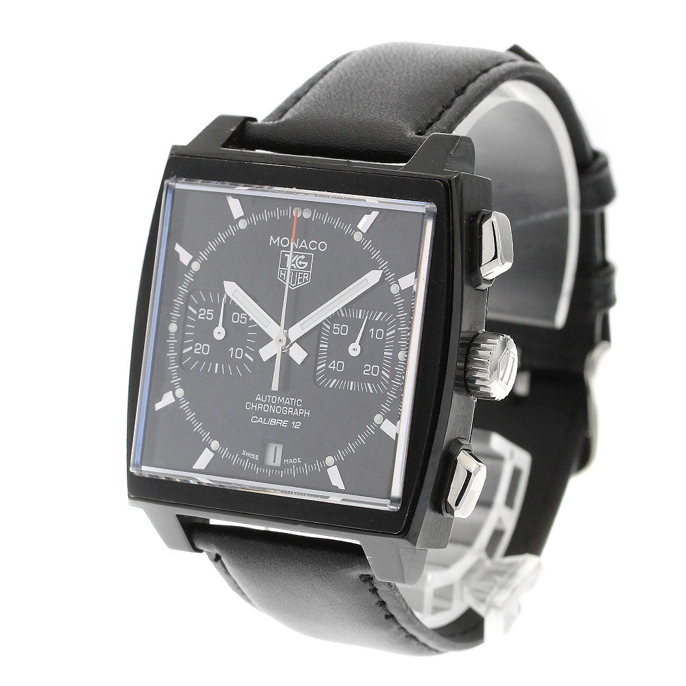 TAG HEUER Monaco Chronograph ACM Black Steel CAW211M Date Automatic Men's_903741