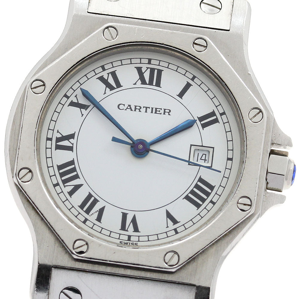 CARTIER Santos Octagon LM 81037188 Date white Dial Automatic Men's Watch_903749