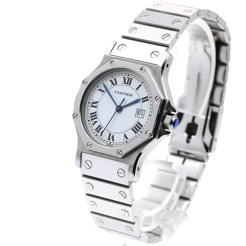 CARTIER Santos Octagon LM 81037188 Date white Dial Automatic Men's Watch_903749