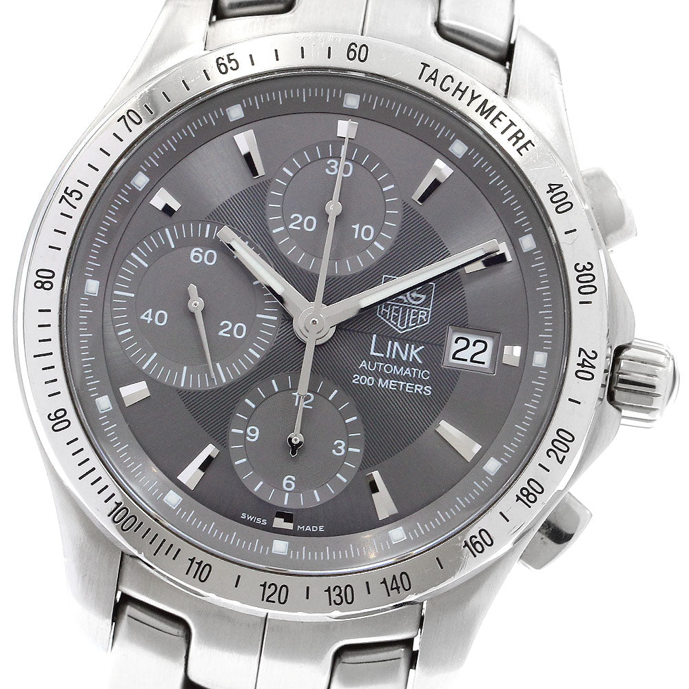 TAG HEUER Link CJF2115 Date Chronograph gray Dial Automatic Men's Watch_903763