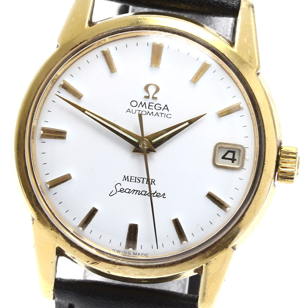 OMEGA MEISTER Seamaster 14760-61SC Cal.562 Redial white Dial Automatic Men's Watch_903768