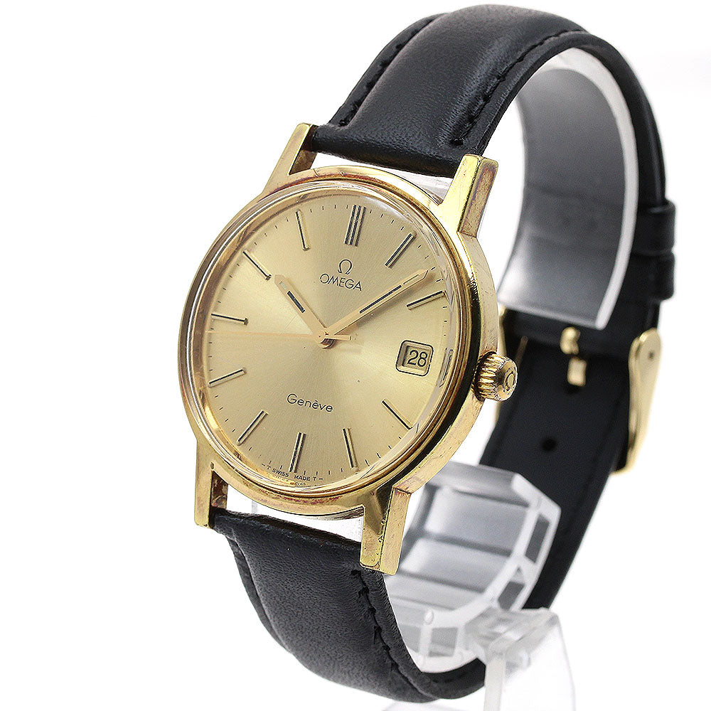 OMEGA Geneve 136.0104 Date Cal.1030 Gold Dial Hand Winding Men's Watch_903774