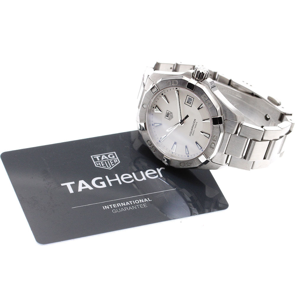 TAG HEUER Aqua racer WAY1111 Date Silver Dial Quartz Men's Watch_903810