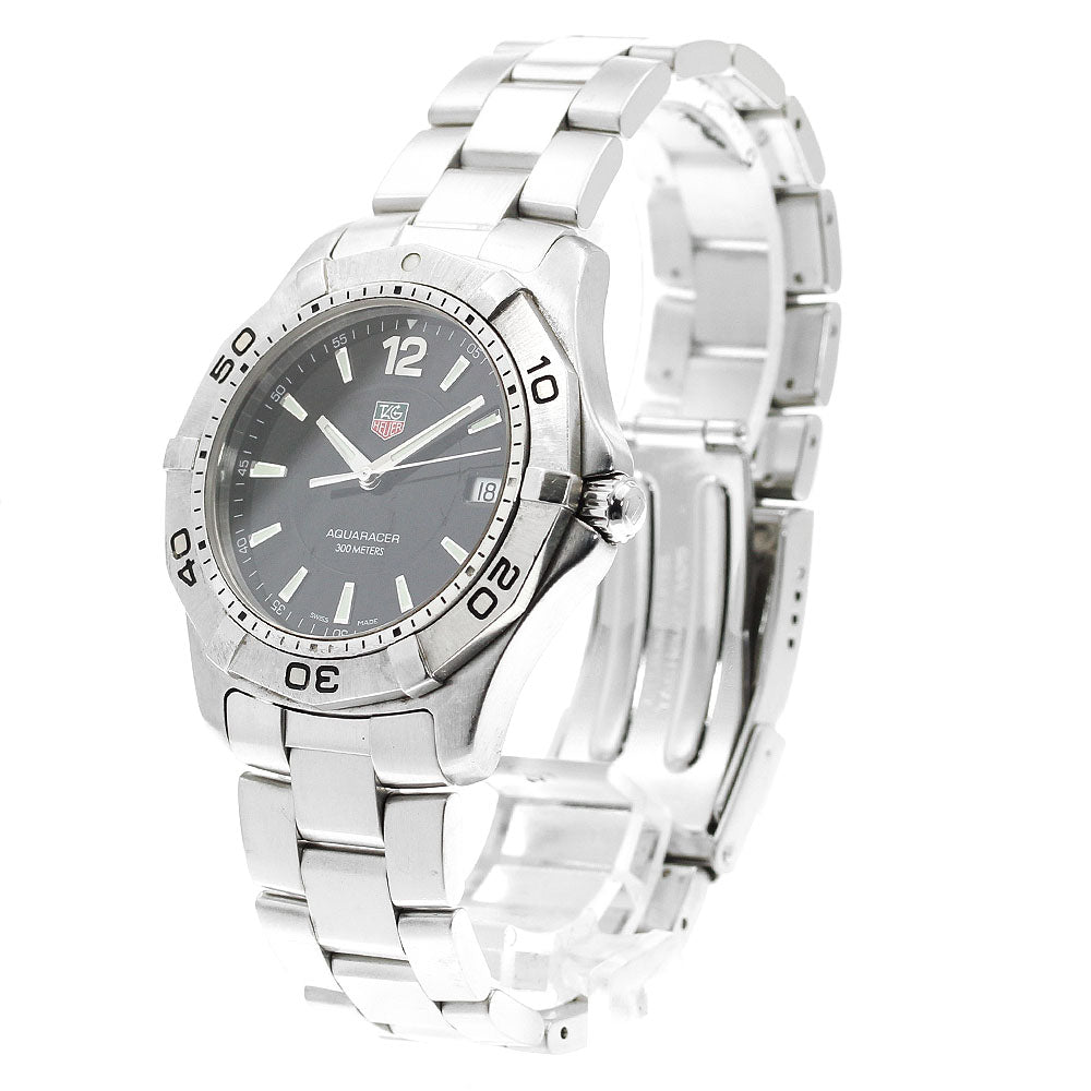 TAG HEUER Aqua racer WAF1110 Date Black Dial Quartz Men's Watch_903820