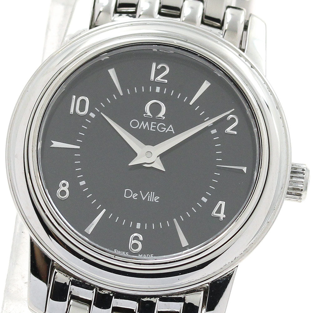 OMEGA De Ville Prestige 4570.50 Black Dial Quartz Ladies Watch_903821