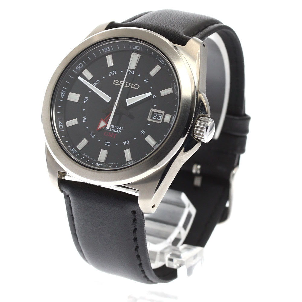 SEIKO Spirit 8F56-00M0/SBQJ015 GMT Perpetual calendar Quartz Men's Watch_903830