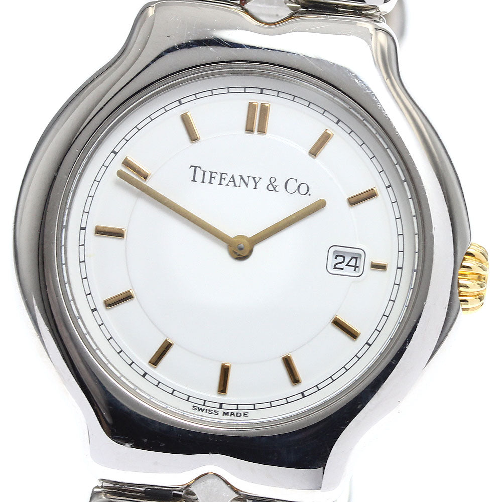 TIFFANY&Co. Tesoro M0112 Date white Dial Quartz Men's Watch_903836