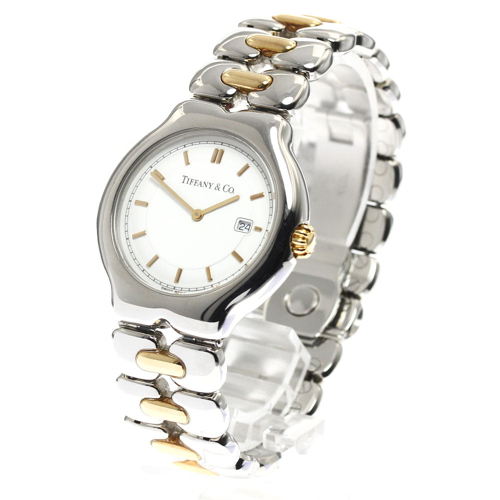 TIFFANY&Co. Tesoro M0112 Date white Dial Quartz Men's Watch_903836