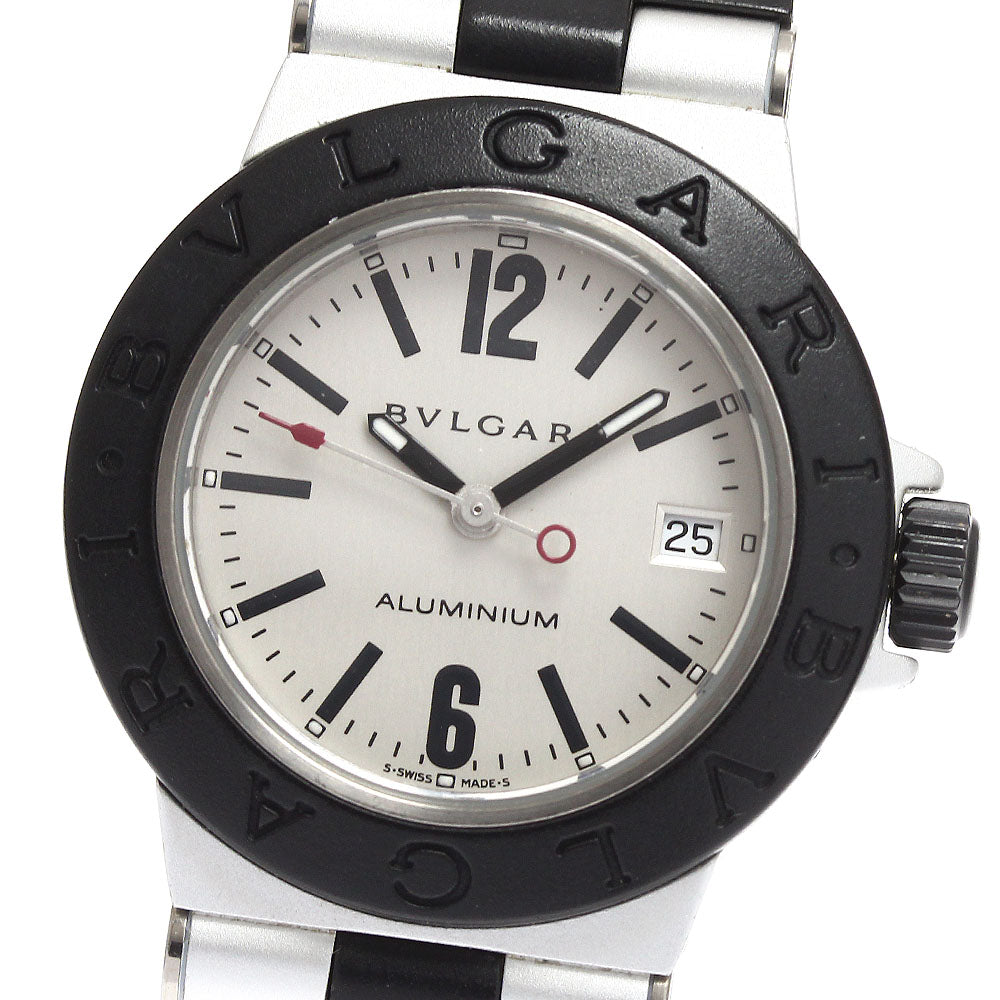 BVLGARI aluminum AL29TA Date Silver Dial Quartz Ladies Watch_903851