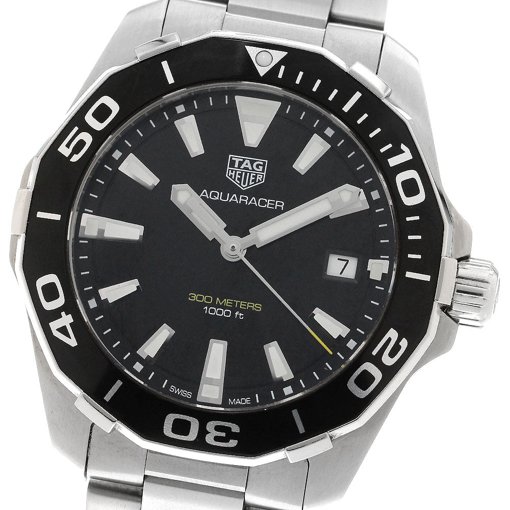TAG HEUER Aqua racer WAY111A Date Black Dial Quartz Men's Watch_903860