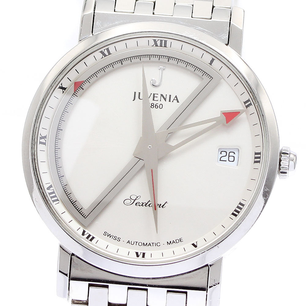ジュベニア Textant Compass 9692 Date Silver Dial Automatic Men's Watch_903862