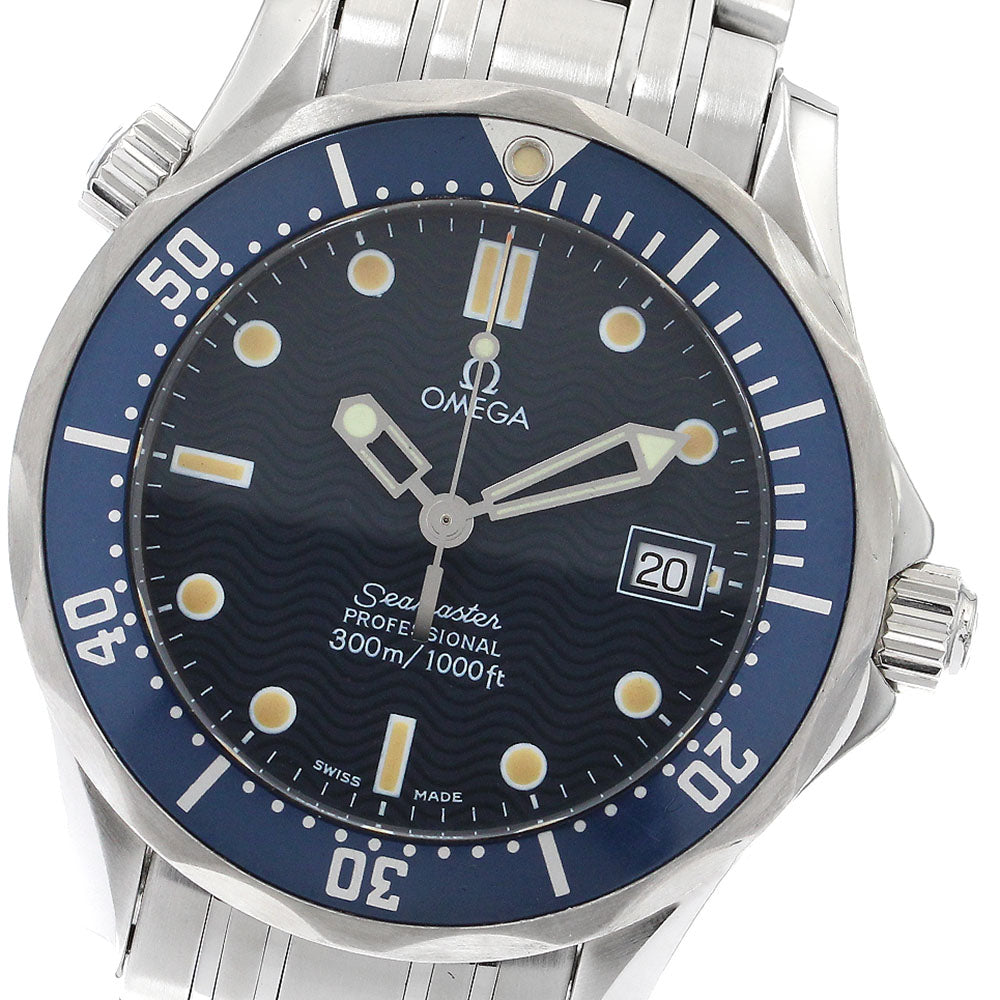 OMEGA Seamaster300 2561.80 Date Navy Dial Quartz Boy's Watch_903884