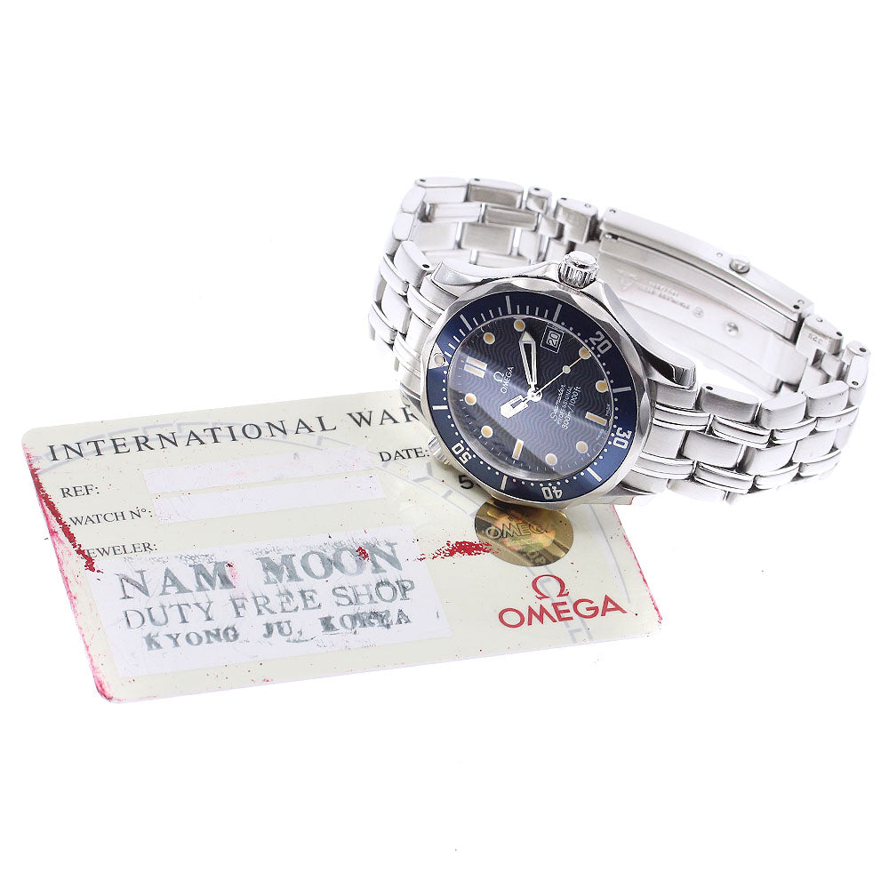 OMEGA Seamaster300 2561.80 Date Navy Dial Quartz Boy's Watch_903884
