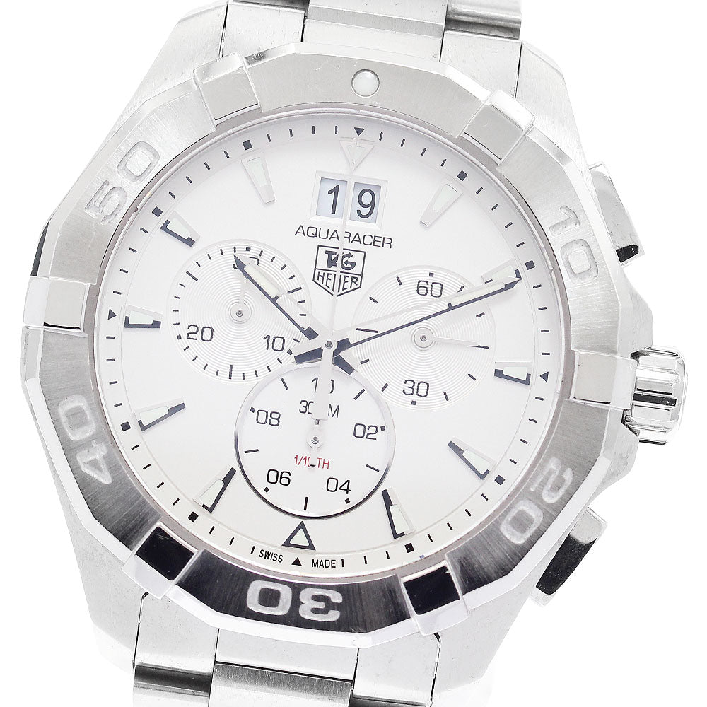 TAG HEUER Aqua racer CAY1111-0 Chronograph Silver Dial Quartz Men's Watch_903889