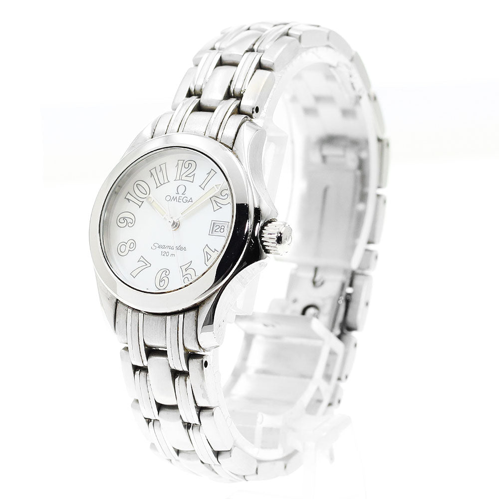 OMEGA Seamaster120 2581.70 Date White shell Dial Quartz Ladies Watch_903892