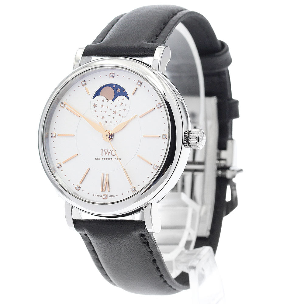IWC SCHAFFHAUSEN Portofino IW459011 Moon Phase 12P Diamond Quartz Men's_904287