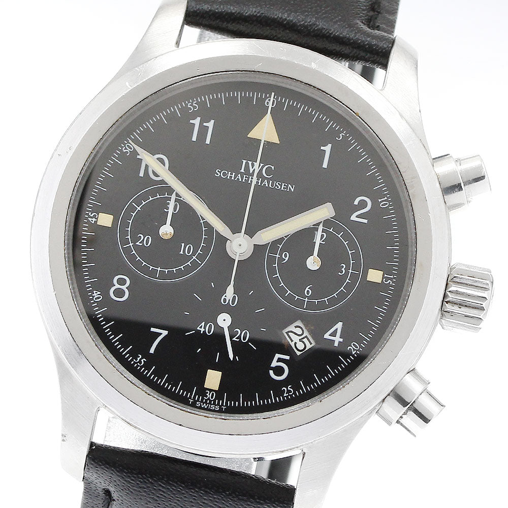 IWC SCHAFFHAUSEN Freeger IW374101 Chronograph black Dial Quartz Men's_904296