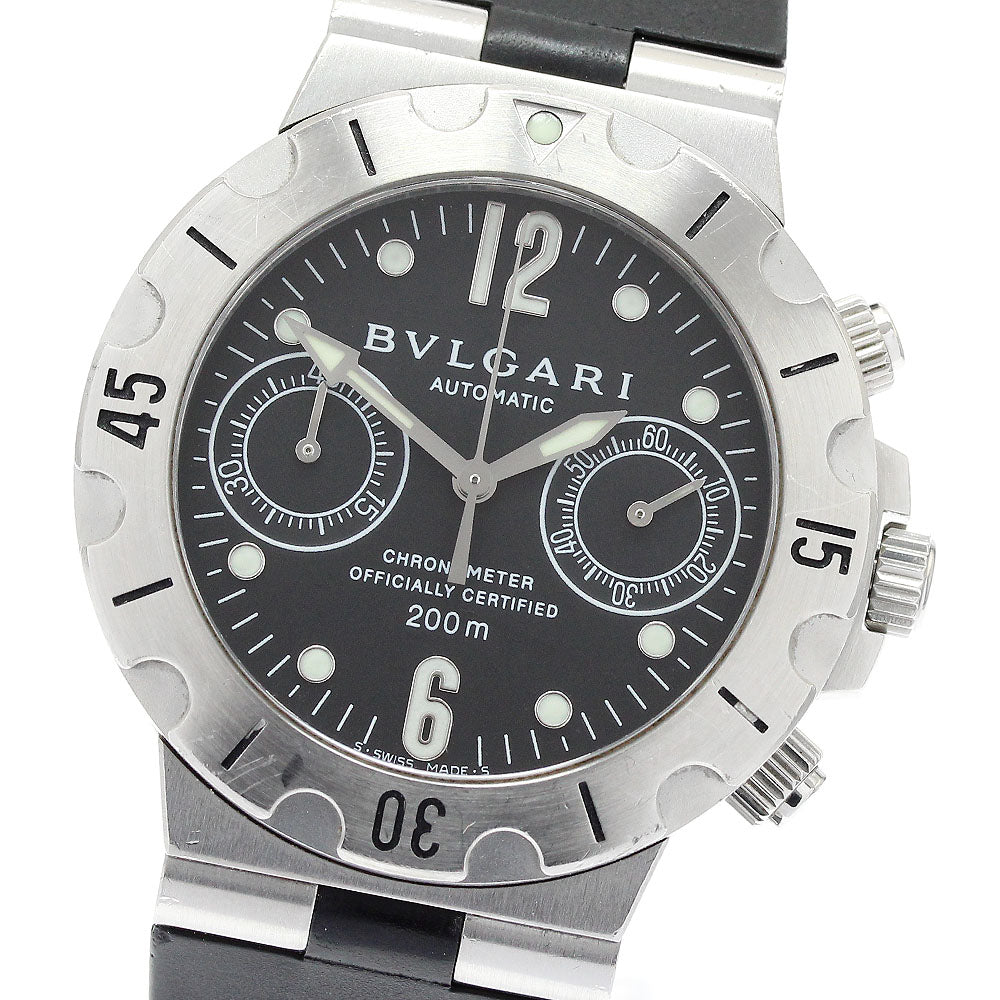 BVLGARI Diagono Scuba SCB38S Chronograph black Dial Automatic Men's Watch_904299