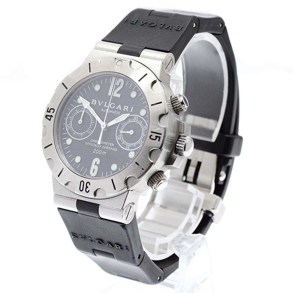 BVLGARI Diagono Scuba SCB38S Chronograph black Dial Automatic Men's Watch_904299