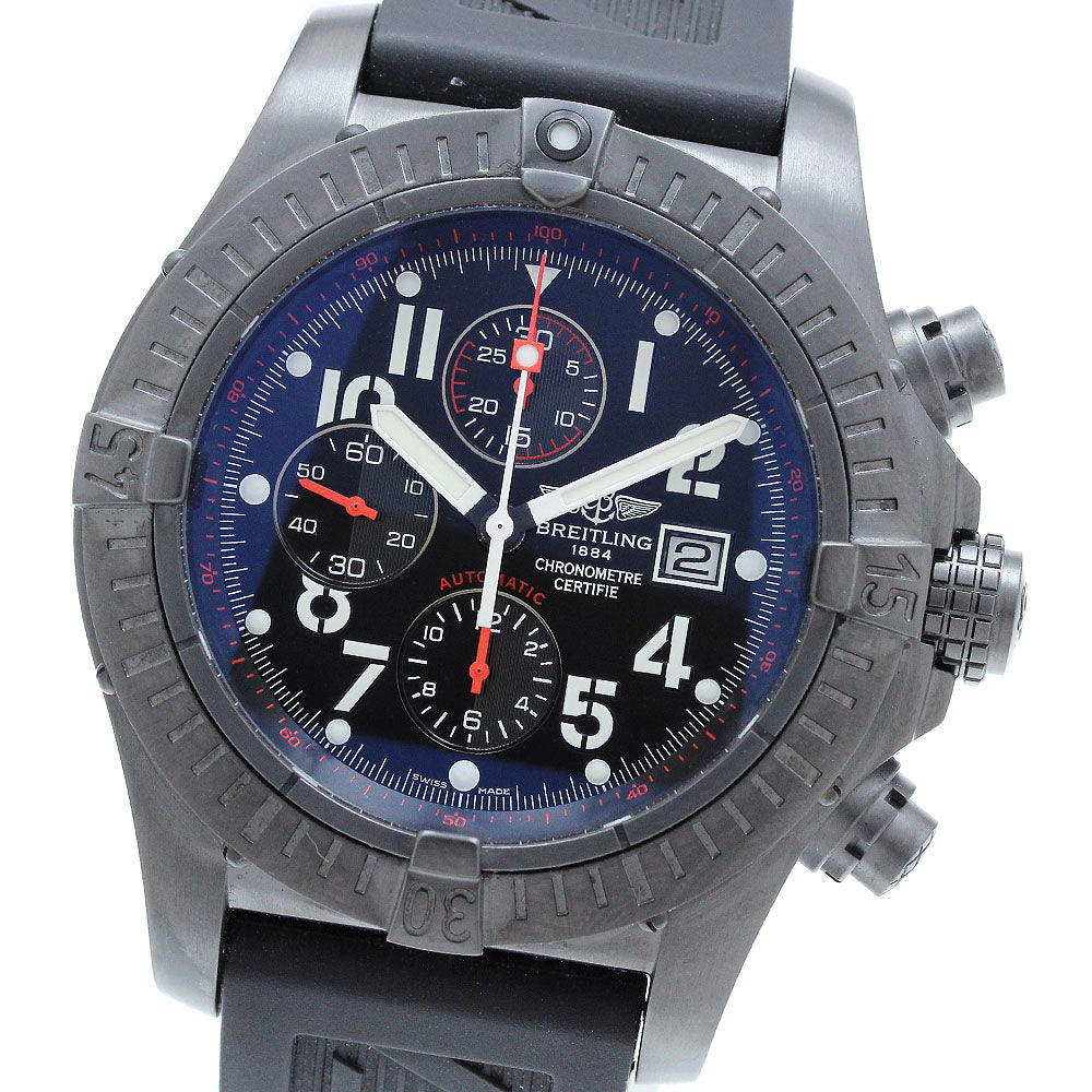 BREITLING super avenger black steel M13370 Automatic Men's Watch_904303