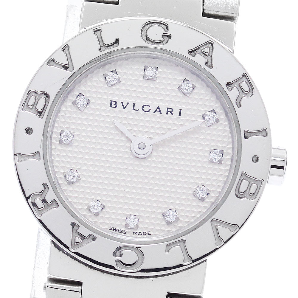 BVLGARI BVLGARIBVLGARI BB23SS 12P diamond Silver Dial Quartz Ladies Watch_904327