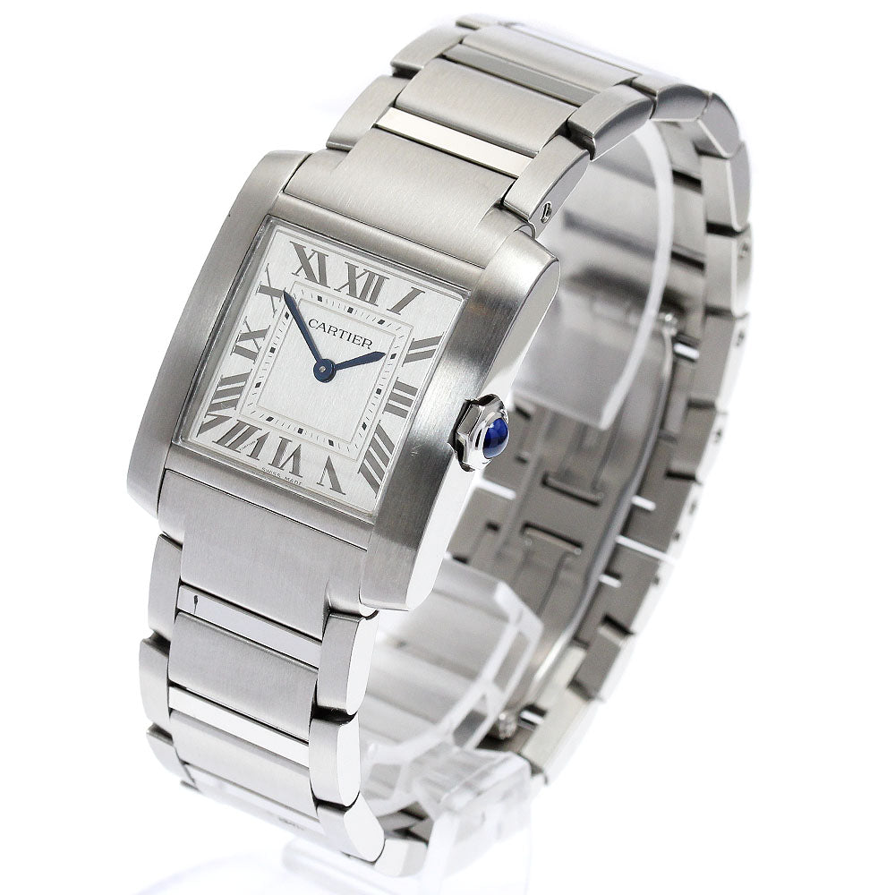 CARTIER Tank Francaise MM WSTA0074 Silver Dial Quartz Boy's Watch_904355