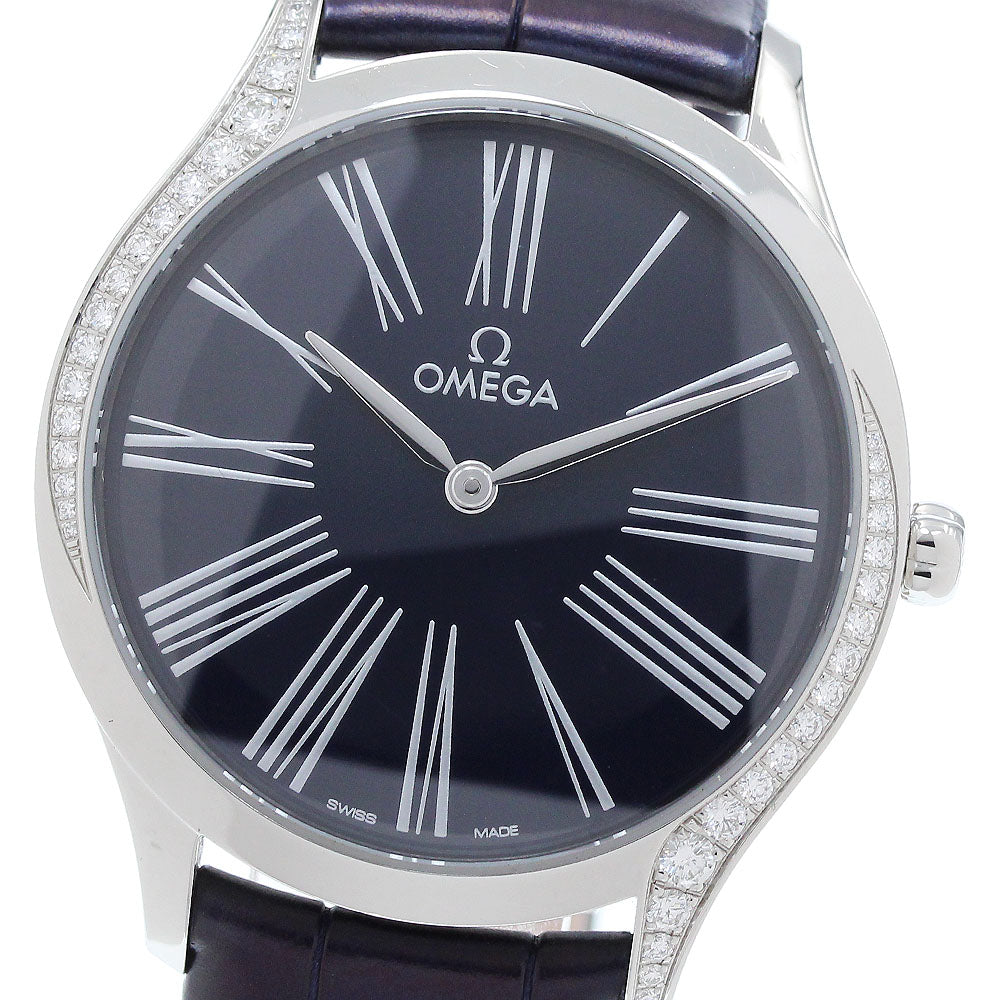 OMEGA De Ville Tresor 428.17.39.60.01.001 Side diamond black Dial Quartz Ladies Watch_904336