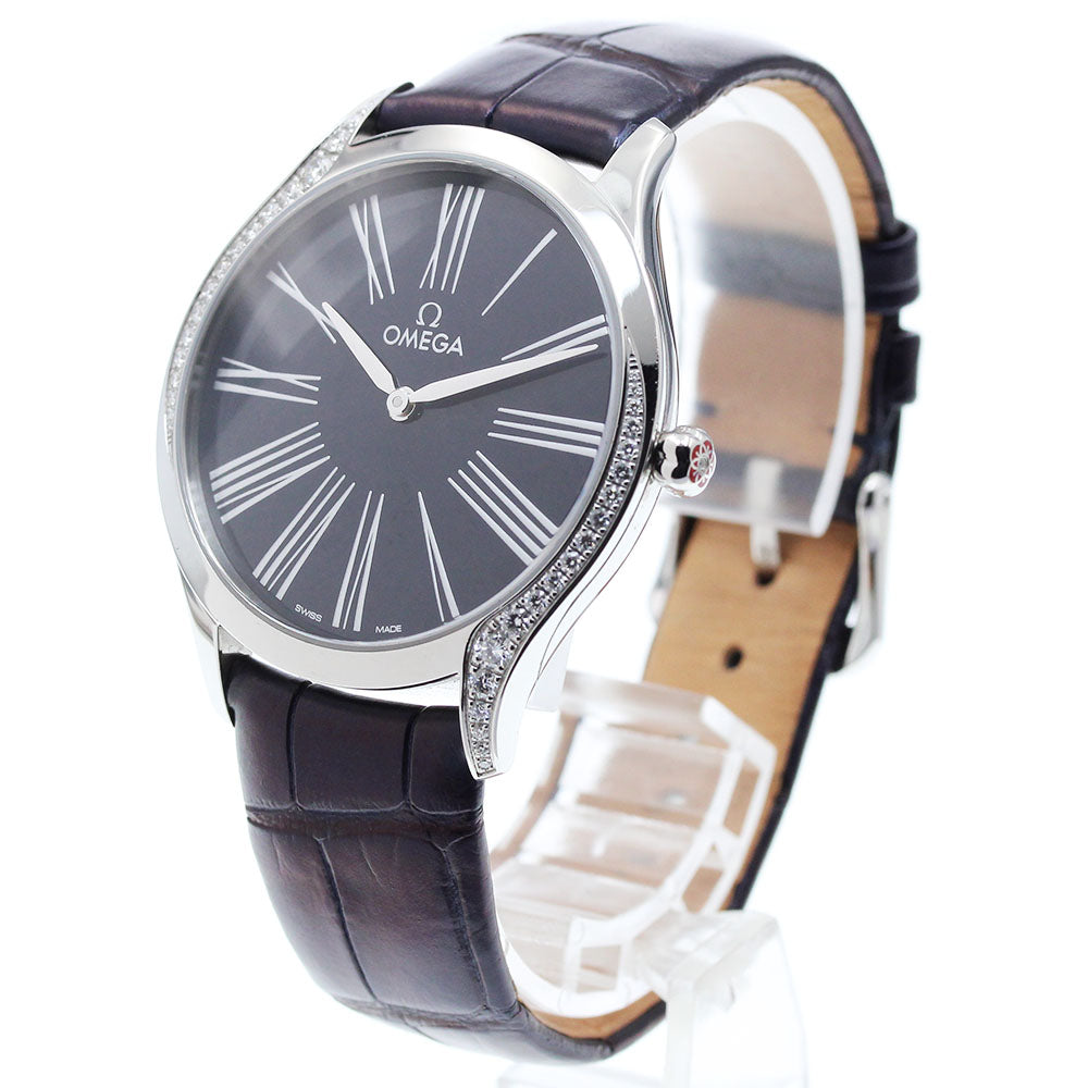 OMEGA De Ville Tresor 428.17.39.60.01.001 Side diamond black Dial Quartz Ladies Watch_904336