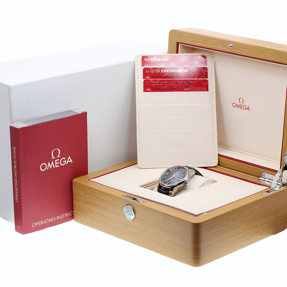 OMEGA De Ville Hour Vision 433.33.41.22.03.001 Annual calendar Navy Dial Automatic Men's Watch_904339