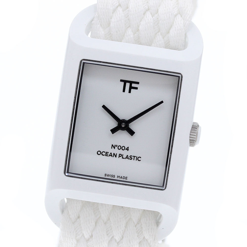TOM FORD No.004 Ocean Plastic Timepiece TFT004002 white Dial Quartz Men's_904345