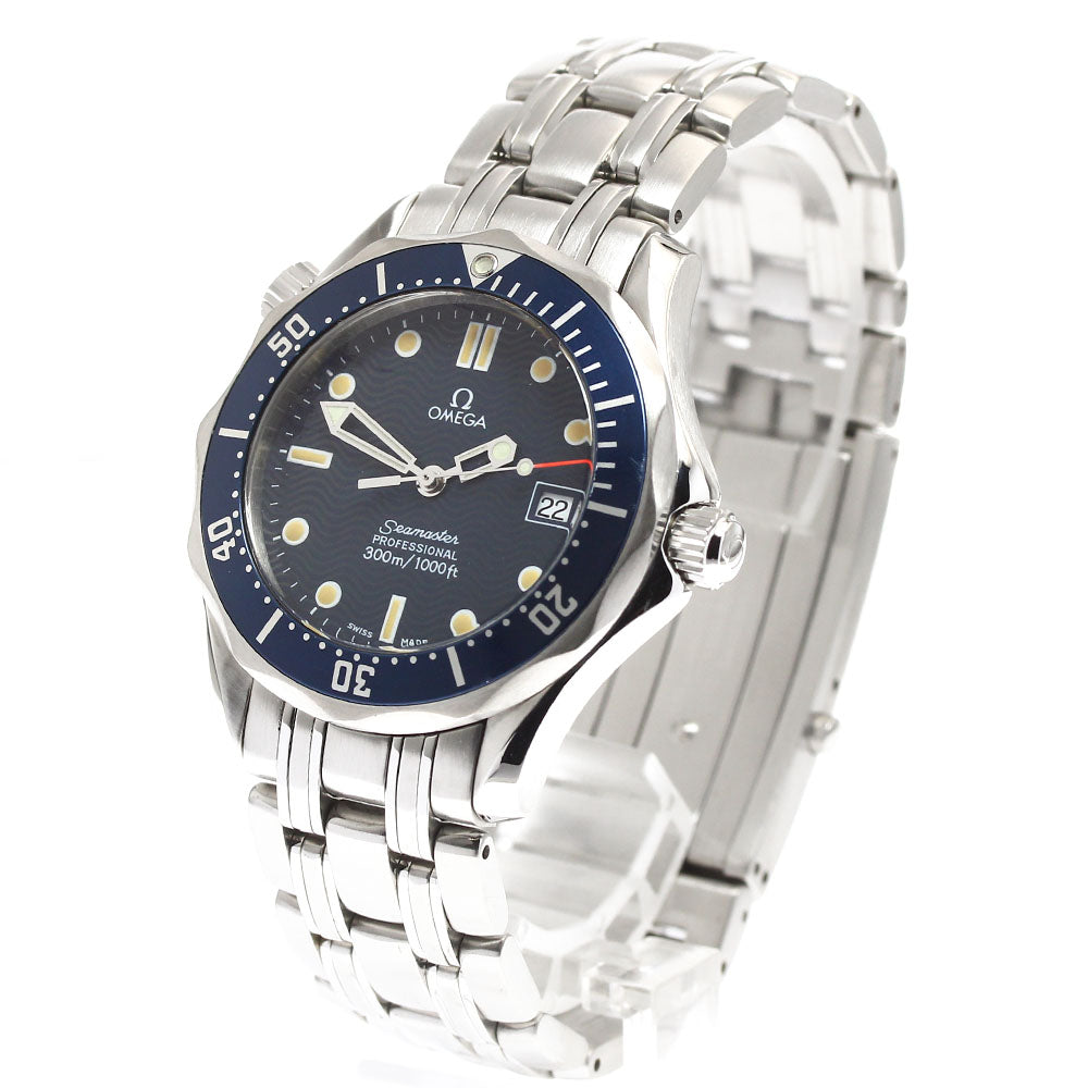 OMEGA Seamaster300 2561.80 Date Navy Dial Quartz Boy's Watch_904370