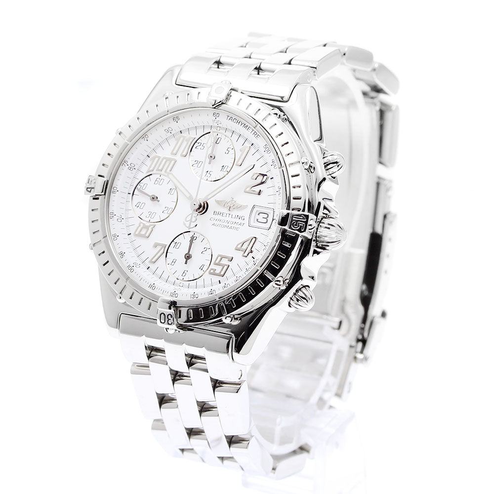 BREITLING Chronomat A13050.1 Date Chronograph white Dial Automatic Men's_904376