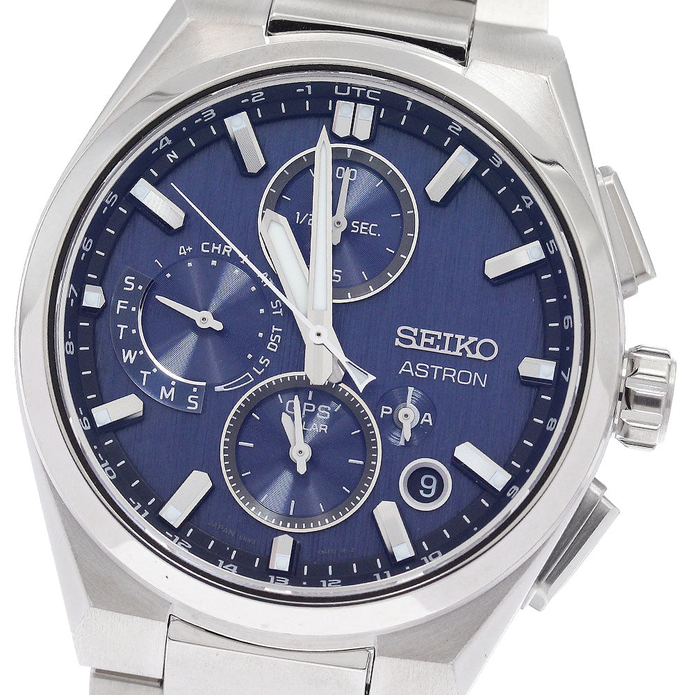 SEIKO Astron Nexter Date GPS Navy Dial Solar Powered Radio Men's Watch_904381