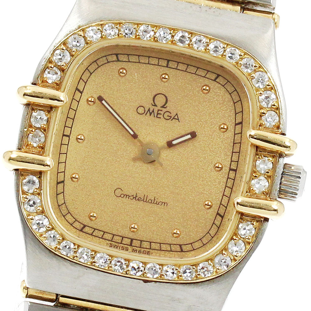 OMEGA Constellation diamond bezel full bar Quartz Ladies Watch_904445