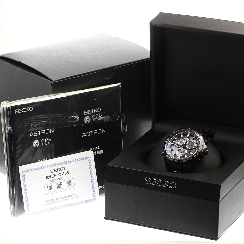 SEIKO Astron SBXB031 8X82-0AH0-1 black Dial Solar Powered Radio Men's_904454