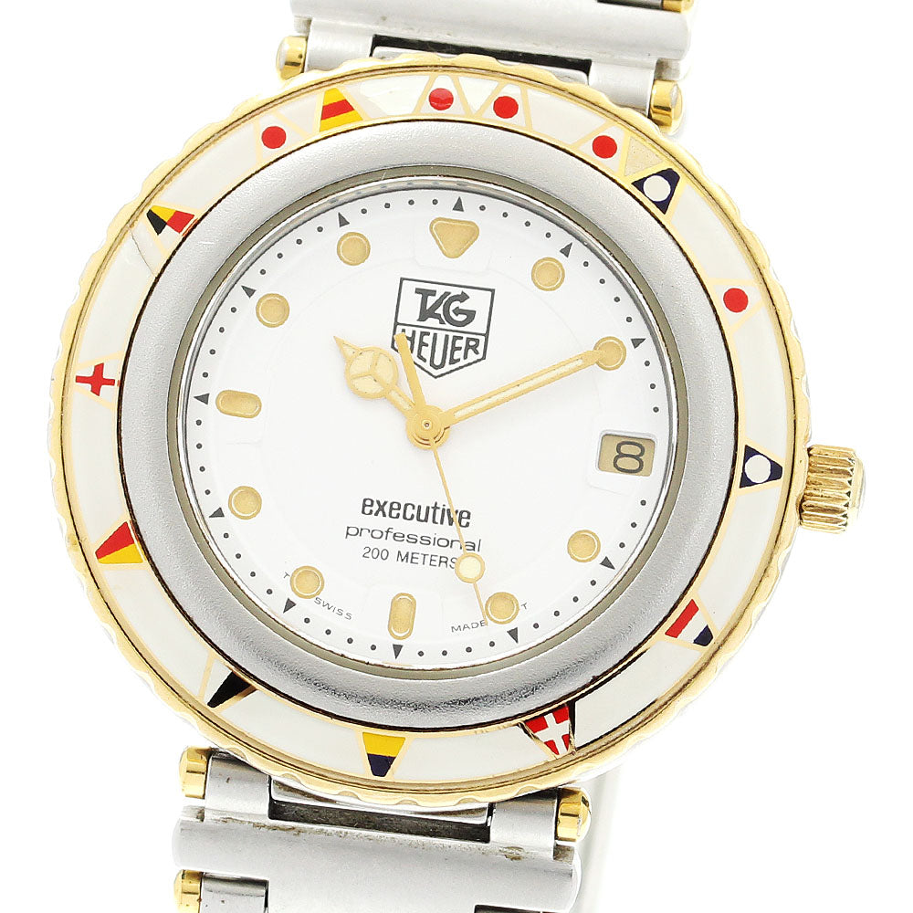 TAG HEUER Executive 915.813 Date white Dial Quartz Boy's Watch_904584